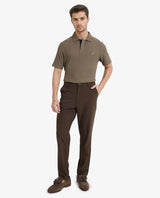 Men's Green Casual Regular Fit Solid Half Sleeves Polo Tshirt