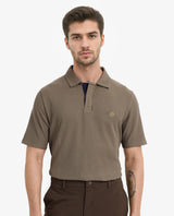 Men's Green Casual Regular Fit Solid Half Sleeves Polo Tshirt