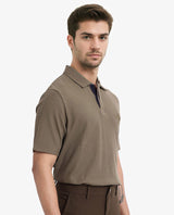 Men's Green Casual Regular Fit Solid Half Sleeves Polo Tshirt