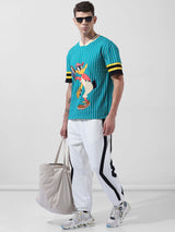 Men's Relaxed Fit Self Design Mid-Rise Jogger