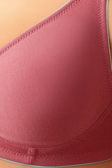 Women's Pink Solid Cotton Bra