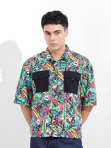 Men's Multicolor Casual Printed Half Sleeves Shirt
