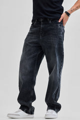 Men's Charcoal Grey Loose Fit Jeans