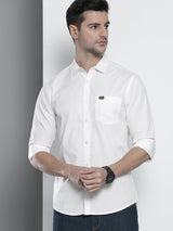 Men's Slim Fit Solid Full Sleeves Spread Collar Casual Shirt