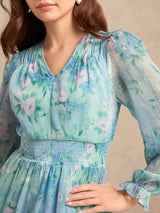 Women's Blue Casual A-Line Dress