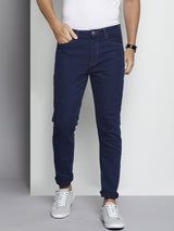 Men's Slim Fit Solid Mid Rise Stretchable Jeans