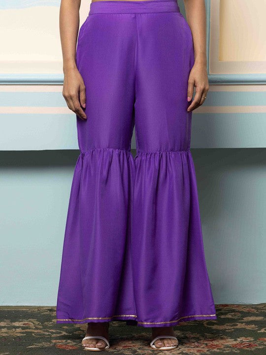 Women's Purple Regular Kurta Sets