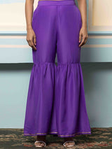 Women's Purple Regular Kurta Sets