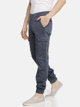 Men's Slim Fit Solid Mid Rise Cuffed Jogger