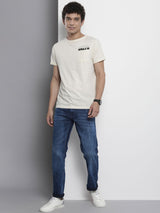 Men's Slim Straight Fit Solid Mid Rise Stretchable Jeans