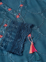 Women's Blue Kurta Set with Dupatta