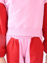 Girls Pink Casual Printed Regular Fit Full Sleeves Clothing Set