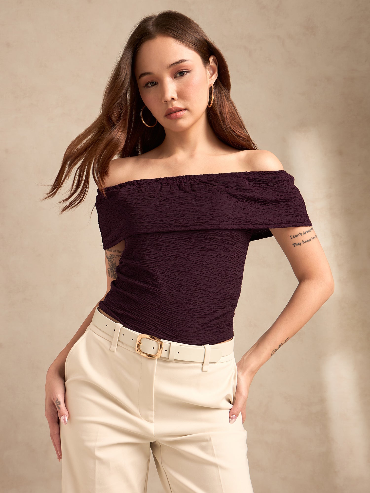 Women's Wine Party Solid  Top