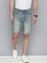 Men's Slim Fit Solid Mid Rise Shorts