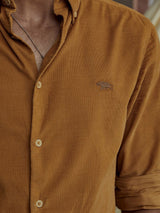 Men's Yellow Casual Regular Fit Solid Full Sleeves Shirt