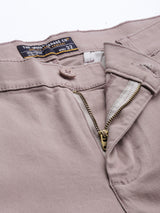 Men's Slim Fit Solid Mid Rise Chinos
