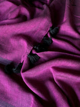 Women's Purple Mul Cotton Saree