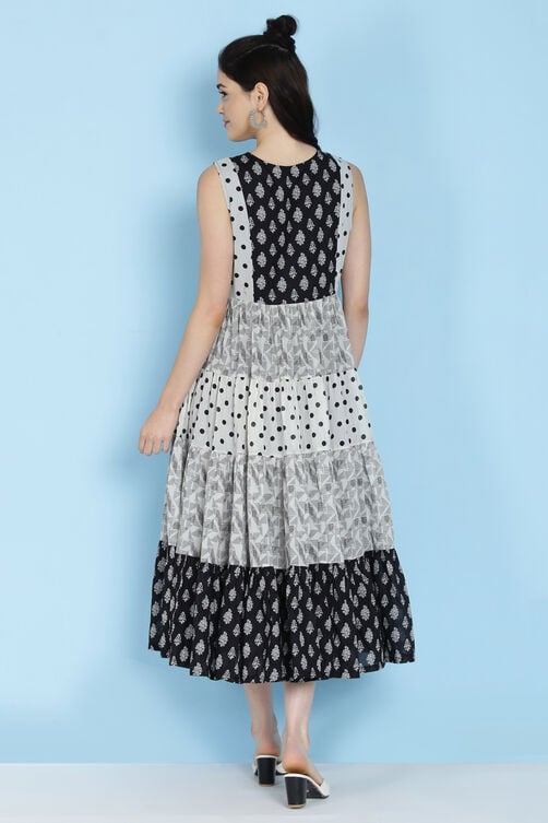 Women's Black Festive Sleeveless Dress