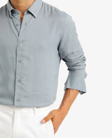Men's Blue Formal Regular Fit Solid Full Sleeves Shirt