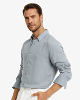Men's Blue Formal Regular Fit Solid Full Sleeves Shirt