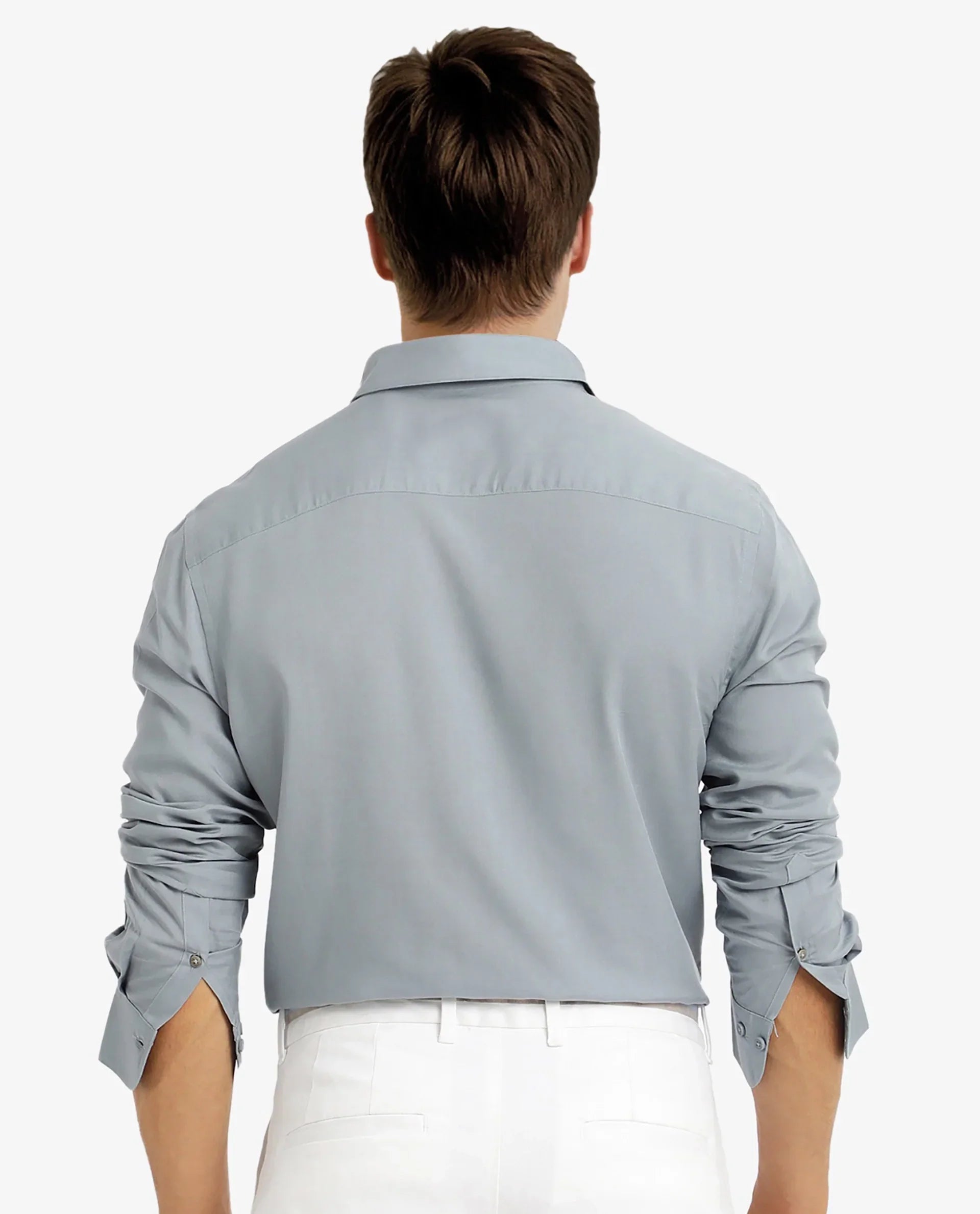 Men's Blue Formal Regular Fit Solid Full Sleeves Shirt