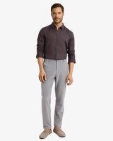 Men's Grey Work Regular Fit Solid Full Sleeves Shirt