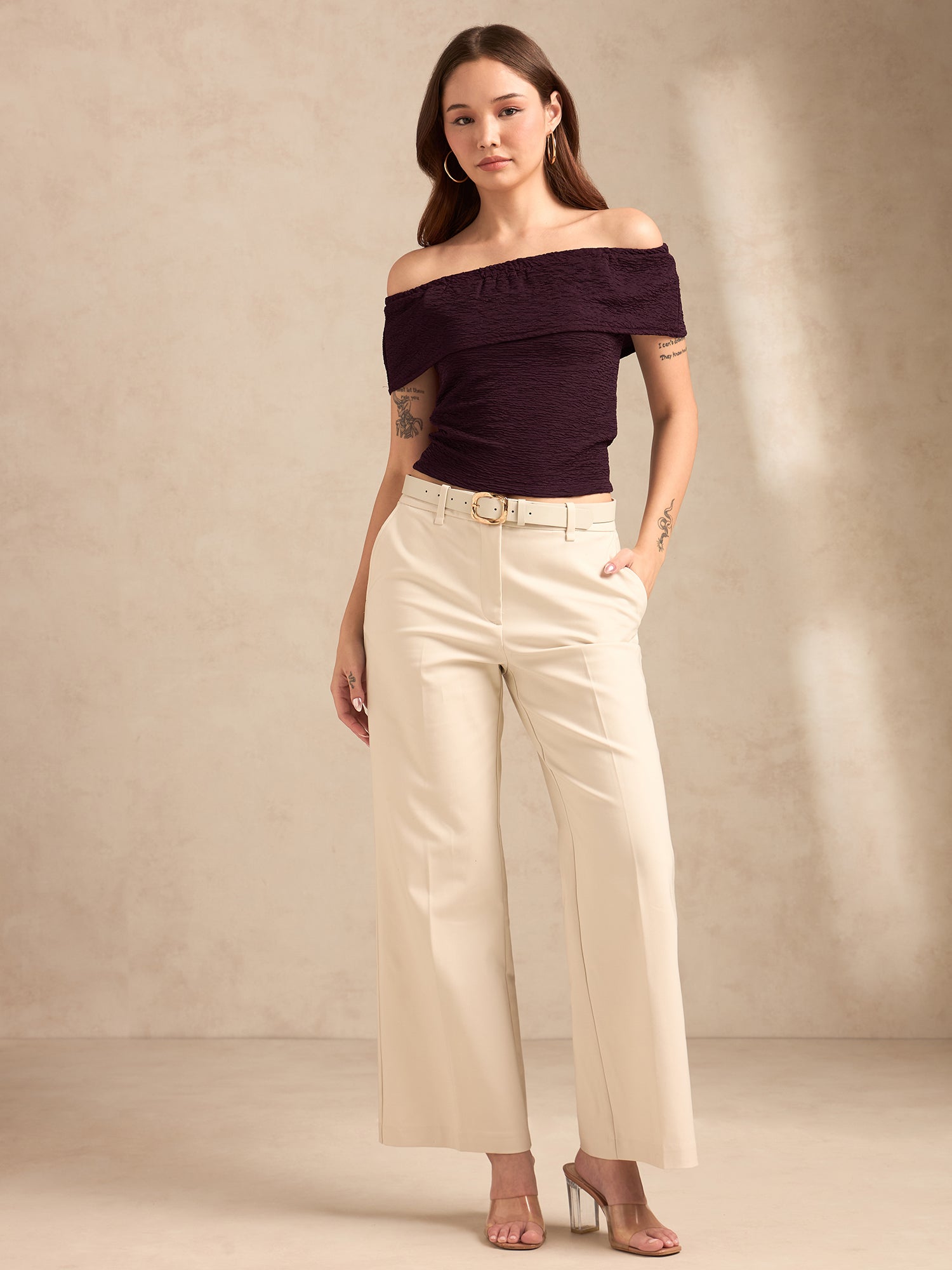 Women's Wine Party Solid  Top