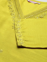 Women's Mustard Regular Kurta Set
