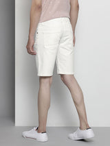 Men's Slim Fit Solid Mid Rise Shorts