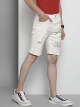 Men's Slim Fit Solid Mid Rise Shorts