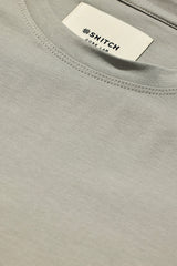 Men's Grey Casual Slim Fit Solid Half Sleeves Tshirt