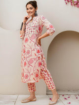 Women's Off White Cotton 2 Pieces Kurta Set