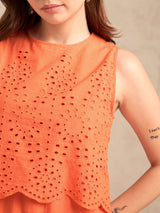 Women's Orange Party A-Line Dress