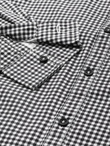 Men's Regular Fit Checkered Full Sleeves Cutaway Collar Casual Shirt