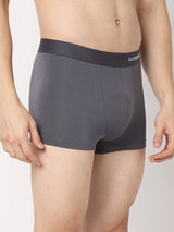 Men's Mid Grey Mid-Rise Solid Trunk
