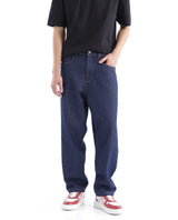 Men's Blue Casual Baggy Fit Solid Jeans