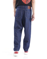 Men's Blue Casual Baggy Fit Solid Jeans
