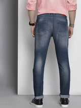 Men's Slim Fit Solid Mid Rise Stretchable Jeans