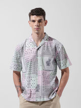 Men's Multicolor Casual Printed Half Sleeves Shirt
