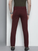 Men's Slim Fit Solid Mid Rise Stretchable Chinos