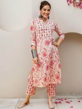 Women's Off White Cotton 2 Pieces Kurta Set