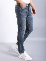 Men's Slim Fit Solid Mid Rise Stretchable Jeans