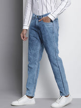 Men's Dad Fit Solid Mid Rise Jeans