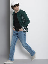 Men's Bootcut Solid Mid Rise Stretchable Jeans
