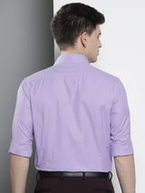 Men's Slim Fit Solid Full Sleeves Cutaway Collar Formal Shirt