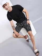 Men's Slim Fit Printed Mid Rise Shorts
