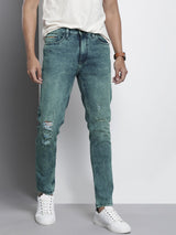 Men's Regular Fit Solid Mid Rise Stretchable Jeans