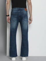 Men's Bootcut Solid Mid Rise Stretchable Jeans