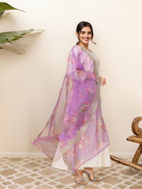 Women's White Kurta Set with Duppatta