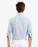 Men's Blue Casual Regular Fit Solid Full Sleeves Shirt